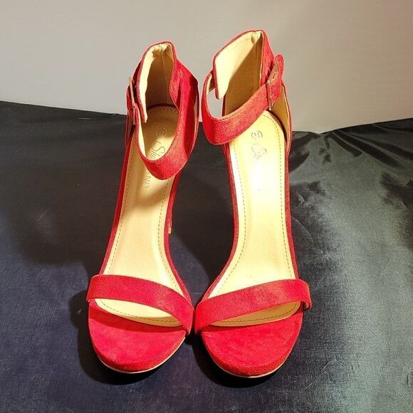 BRAND NEW SH ZOANNA-TWICE FUN SUEDE HIGH HEEL STILETTOS SANDAL WITH ANKLE STRAP - Picture 3 of 15